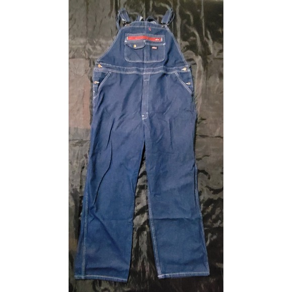 Dickies Men's‎ XL-R Coverall Bib Overall Workwear Denim Pants Nwot New - Picture 1 of 11